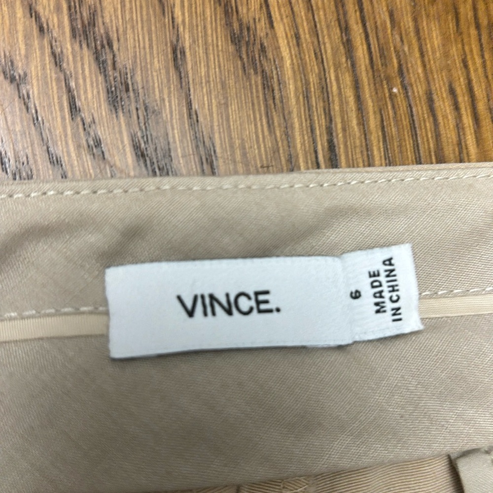 VINCE Tan/ Almond Colour Trousers with seam stitching in front and back